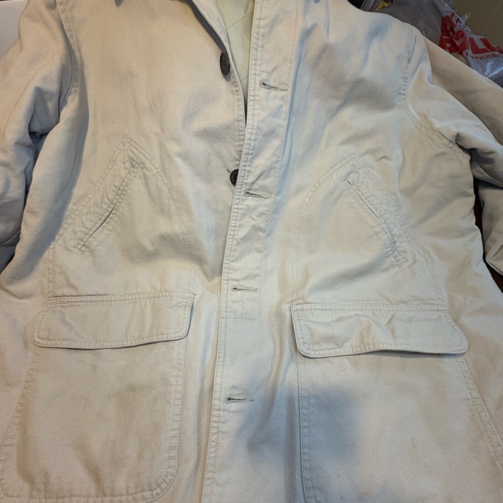 Lands' End Men's Tan Trench Coat